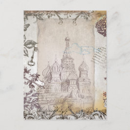 Moskva Vintage Stil-vykort Vykort
