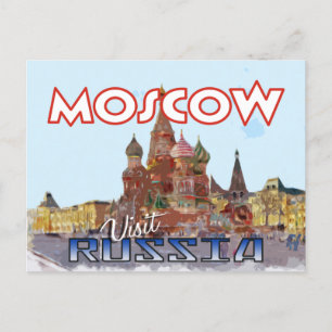 Moskva, vykort från serien Besök Ryssland