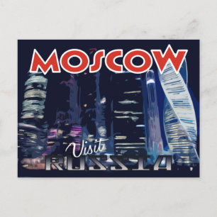 Moskva, vykort från serien Besök Ryssland
