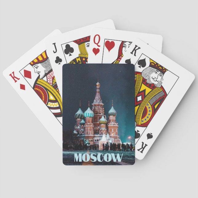 Moskvas katedral i St. Basil Casinokort (Baksidan)
