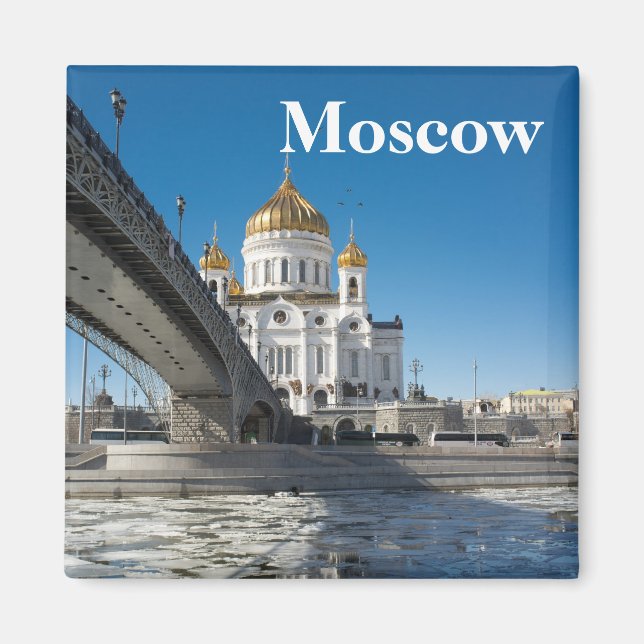 Moskvas katedral Kristus Savior Magnet (Framsidan)