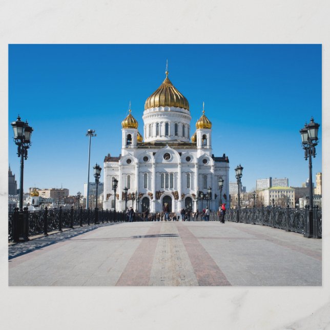 Moskvas katedral Kristus Savior Reklamblad (Framsidan)