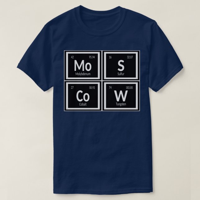 Moskvas stad Periodiska Bord i Inslag T Shirt (Design framsida)