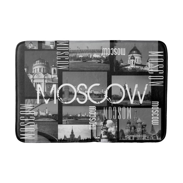 Moskvas stad St Basils katedralarkitektur Badrumsmatta (Framsidan)