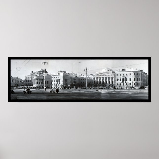 Moskvas stat Universiteten Ryssland Foto 1955 Poster (Framsidan)