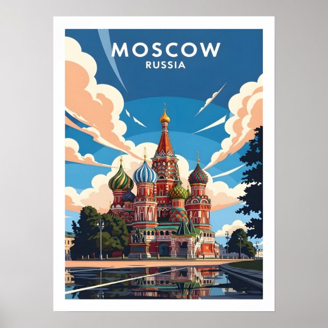 Moskvas Vasilijkatedral Poster (Framsidan)