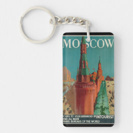 Moskvas vintage souvenirer nyckelring