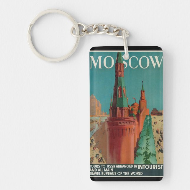 Moskvas vintage souvenirer nyckelring (Framsidan)