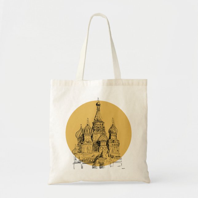 Moskvatatedral Tote Bag Tygkasse (Framsidan)