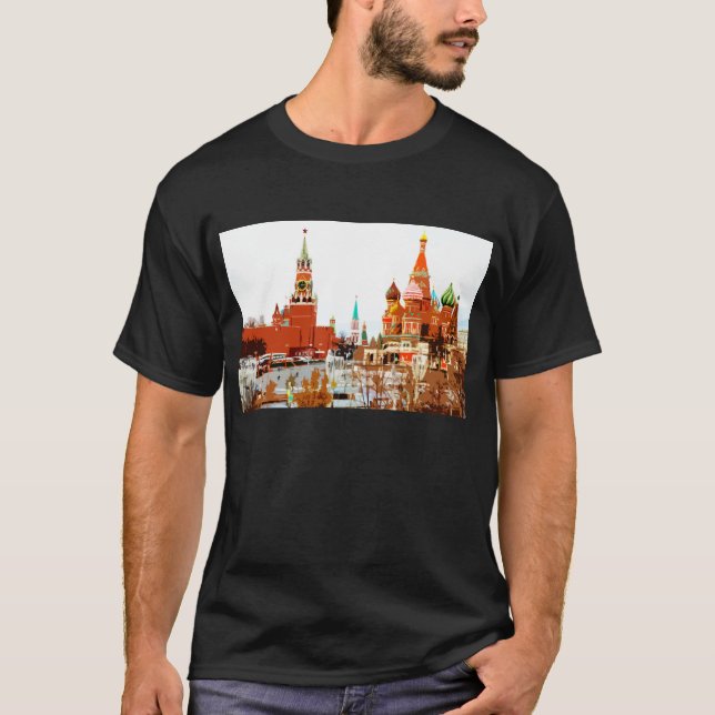 Moskvyrket Saint Basile Red Square #1 T Shirt (Framsida)