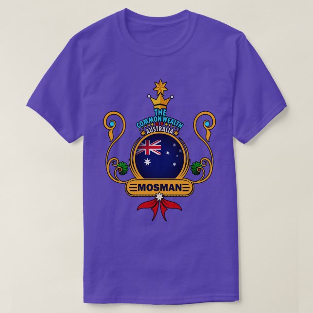 Mosman suburb Pride Golden Australian Flagga Souve T Shirt (Design framsida)