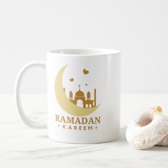 Mosque Crescent Måne Ramadan Kareem - 2023- Kaffemugg (Med munk)