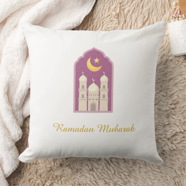 Mosque & Crescent Moon Pillow  Kudde (Filt)