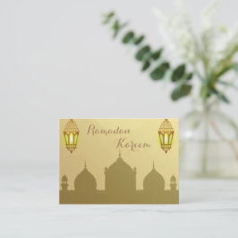 Mosque Eid-mubarak Card Anteckningskort