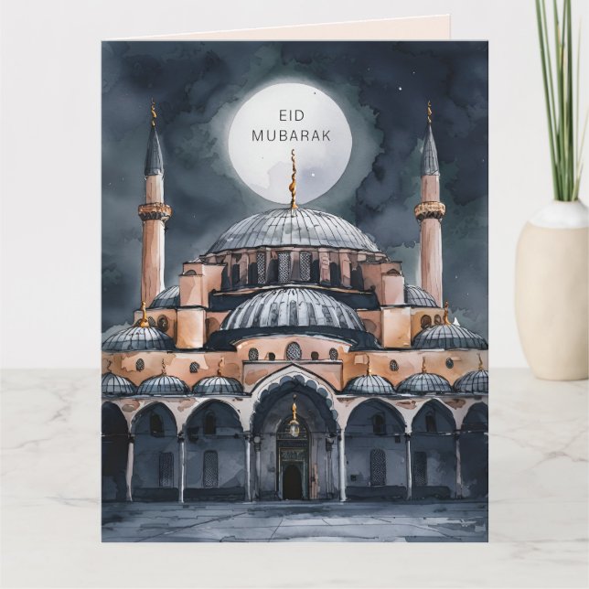 Mosque Eid Mubarak Kort (Framsida)