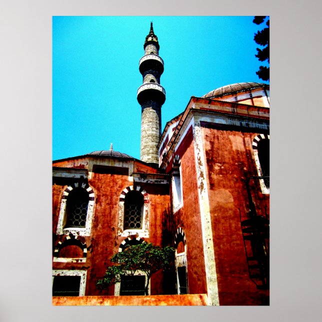 Mosque i Rhodes Skriv ut Poster (Framsidan)