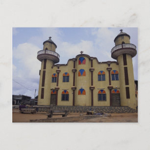 Mosque nära Rond Point Atake, Porto novo, Beni Vykort