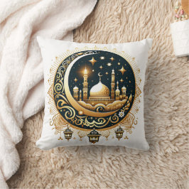 Mosque på Golden Måne Kudde
