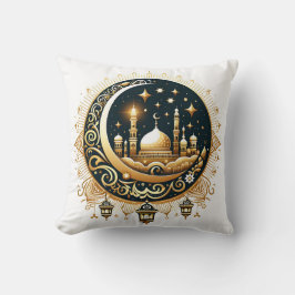 Mosque på Golden Måne Kudde