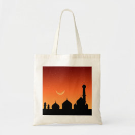 Mosque Silhouette Evening Himlar - Budget Tote Tygkasse