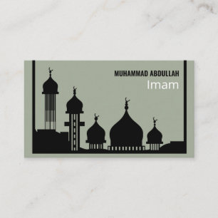 Mosque Silhouette, islamisk, Religiösa Visitkort