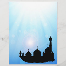 Mosque Silhouette med solstrålar - Letterhead