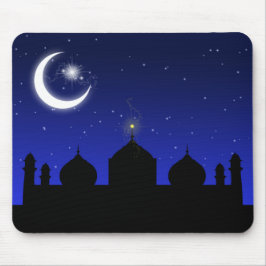 Mosque Silhouette på natten - Mousepad Musmatta