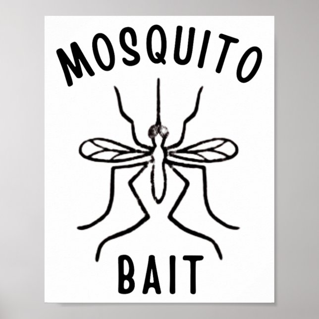 Mosquito Bait Funny Camping Campfire Outdoors Bug  Poster (Framsidan)