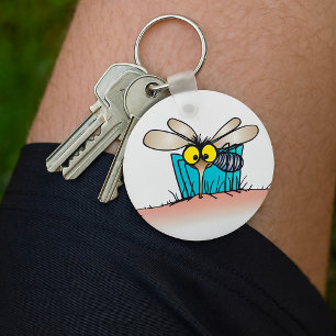 Mosquito Biting an Arm Keychain Nyckelring