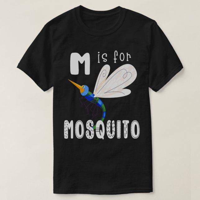 Mosquito Brev M Alphabet Insekt Teacher T Shirt (Design framsida)