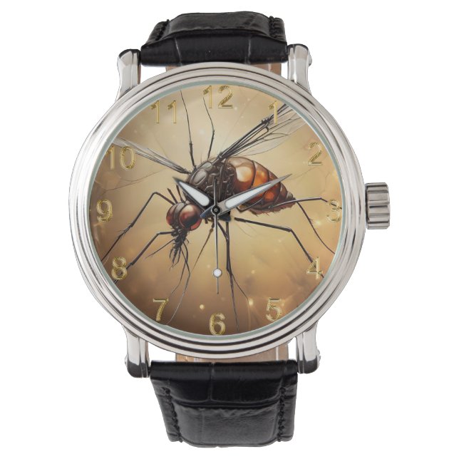 Mosquito Fractal Art. Armbandsur (Framsida)
