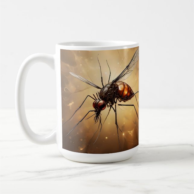 Mosquito Fractal Art. Kaffemugg (Vänster)