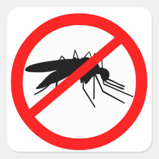 Mosquito Fyrkantigt Klistermärke