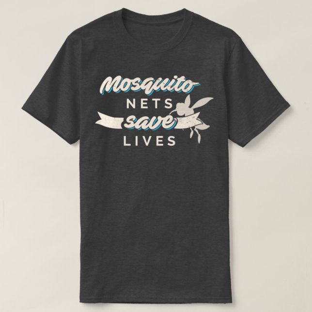 Mosquito Nets Spara Lives Antimalaria-design T Shirt (Design framsida)