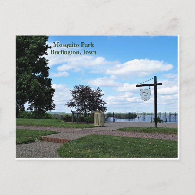 Mosquito Park, Burlington, Iowa Vykort (Framsida)