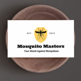 Mosquito Pest Control Shield Logotyp Visitkort