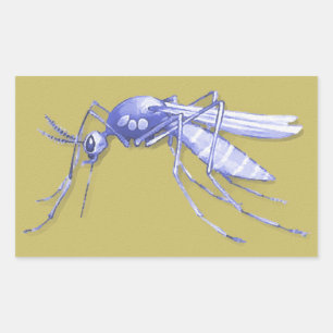 Mosquito Pop Art Rektangulärt Klistermärke