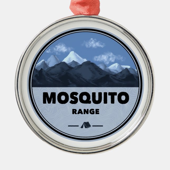 Mosquito Range Colorado Camping Julgransprydnad Metall (Framsidan)