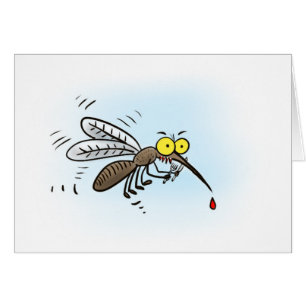 Mosquito tecknad hälsningskort