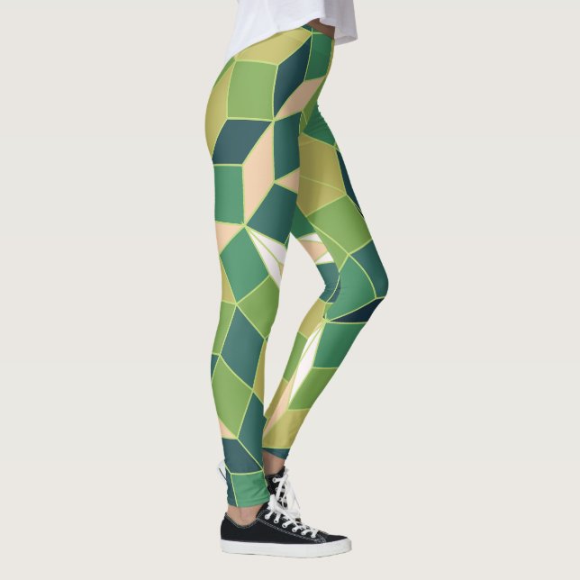 Moss Camouflage Mönster Leggings (Höger)