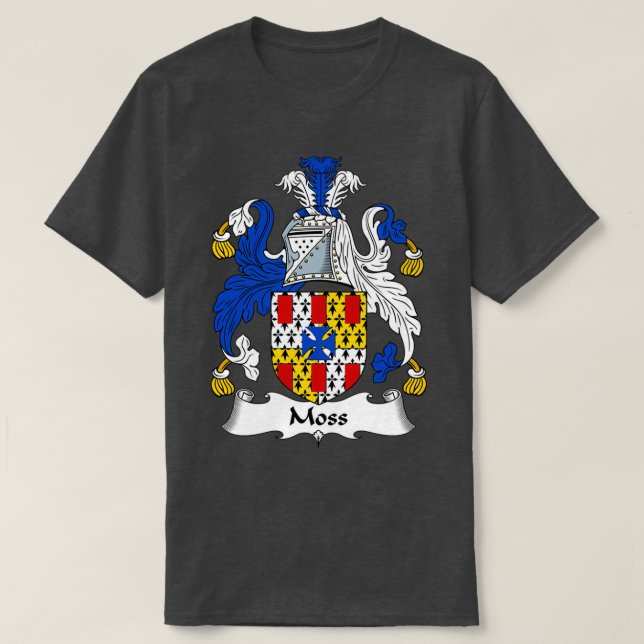 Moss Coat of Arms Family Crest  T Shirt (Design framsida)