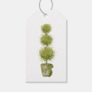 Moss Covered Topiary Gift Märkre Presentetikett