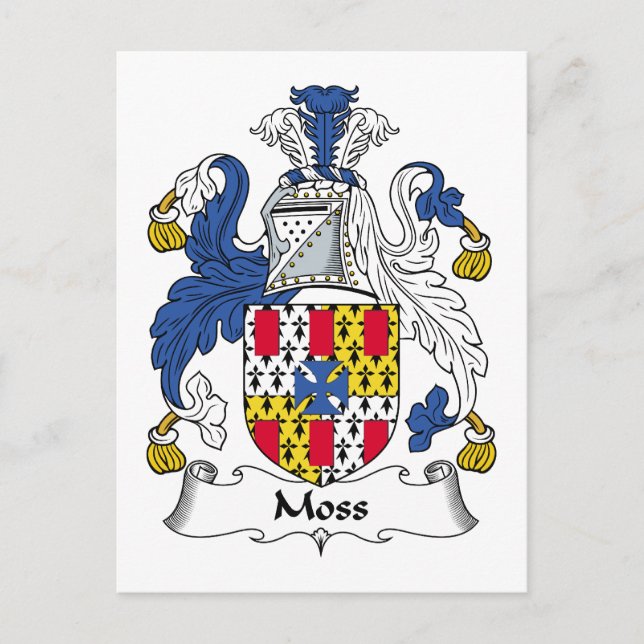 Moss Family Crest Vykort (Framsida)