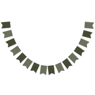Moss Green Bunting Banner – Anpassningsbar Vimplar