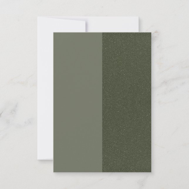 Moss Green Dual-Tone Annonskort – Anpassa Meddelande (Framsida)
