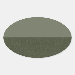 Moss Green Duo Oval Klistermärke – Anpassningsbart