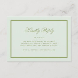 Moss Green Estate Online RSVP Card Tilläggskort