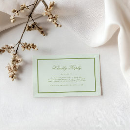 Moss Green Estate Online RSVP-kort Tilläggskort