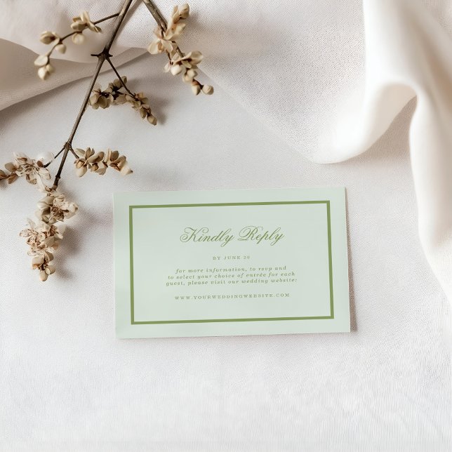 Moss Green Estate Online RSVP-kort Tilläggskort (Skapare uppladdad)