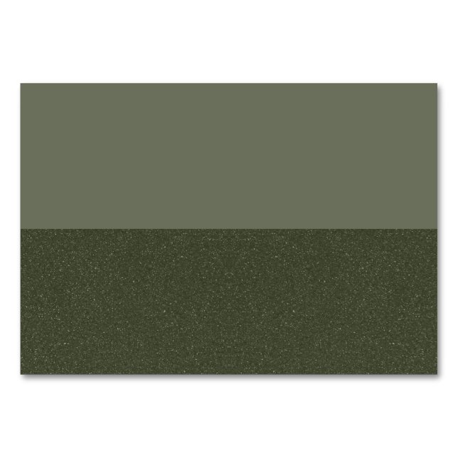 Moss Green Split Design Bordskort – Anpassningsbar (Framsidan)